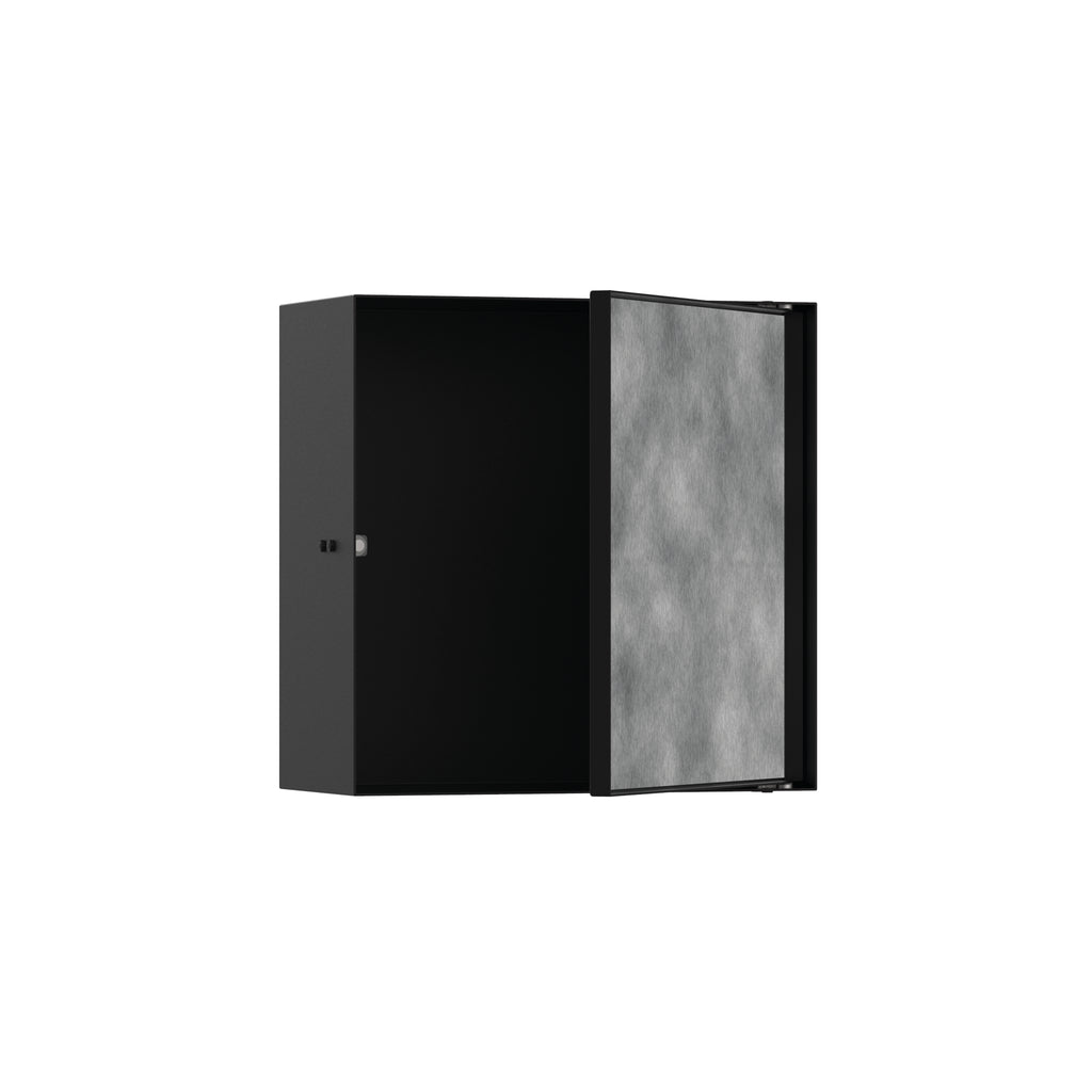 HANSGROHE 56091670 XtraStoris Rock Wall Niche with Tileable Door 12"x 12"x 5.5" - Matte Black