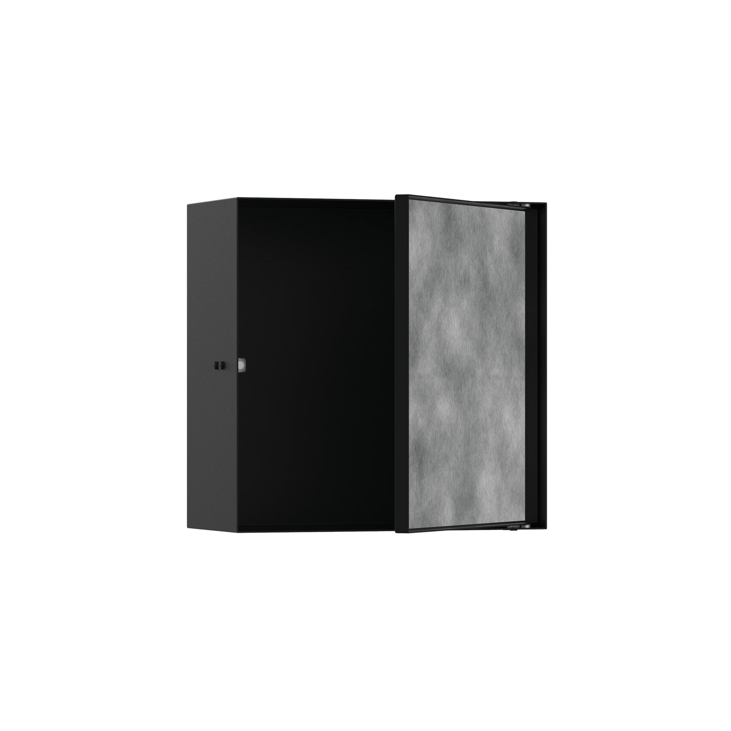 HANSGROHE 56091670 XtraStoris Rock Wall Niche with Tileable Door 12"x 12"x 5.5" - Matte Black