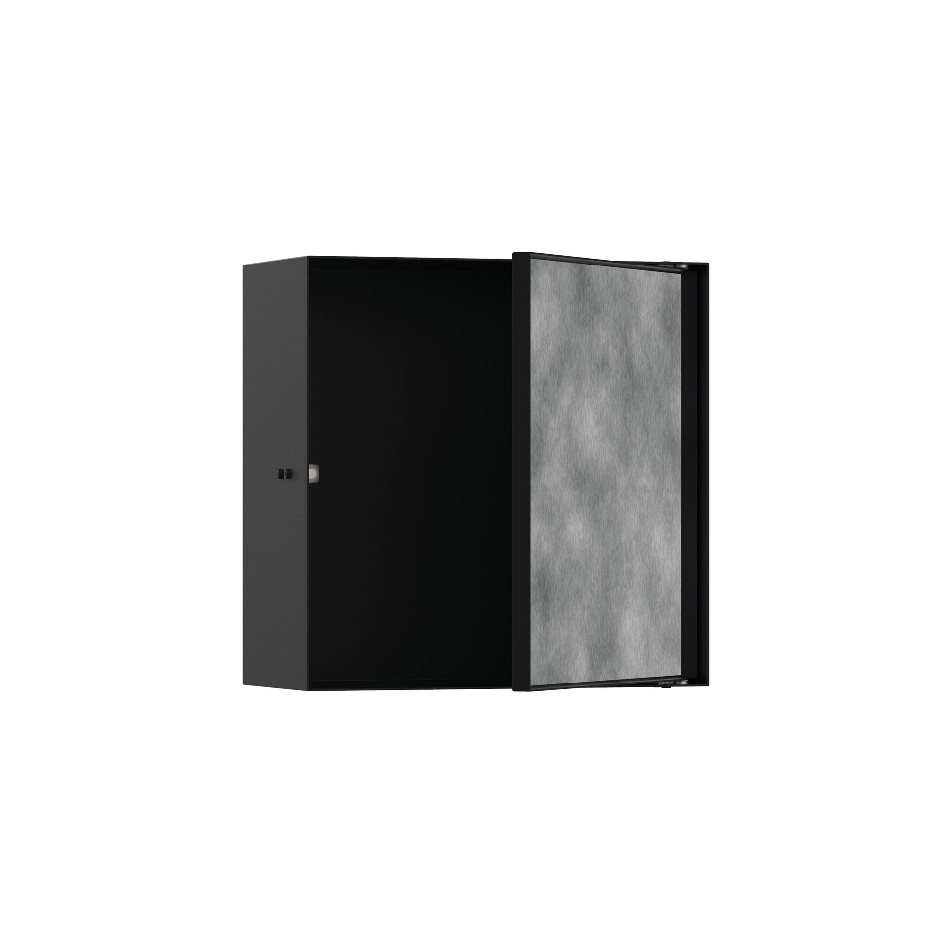 HANSGROHE 56091670 XtraStoris Rock Wall Niche with Tileable Door 12"x 12"x 5.5" - Matte Black