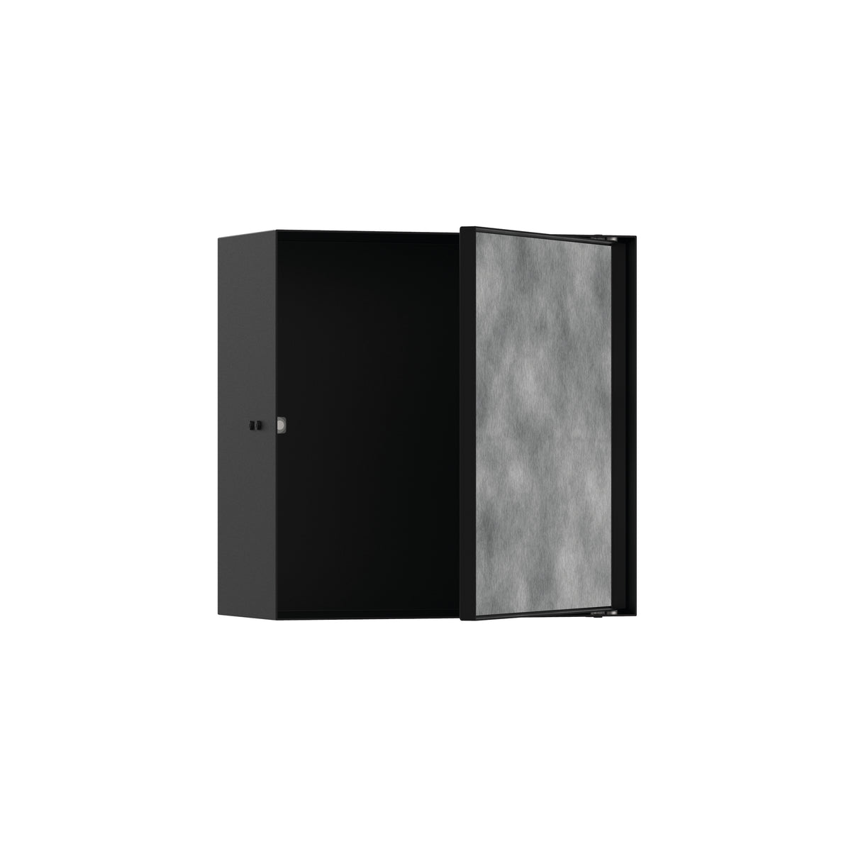 HANSGROHE 56091670 XtraStoris Rock Wall Niche with Tileable Door 12"x 12"x 5.5" - Matte Black