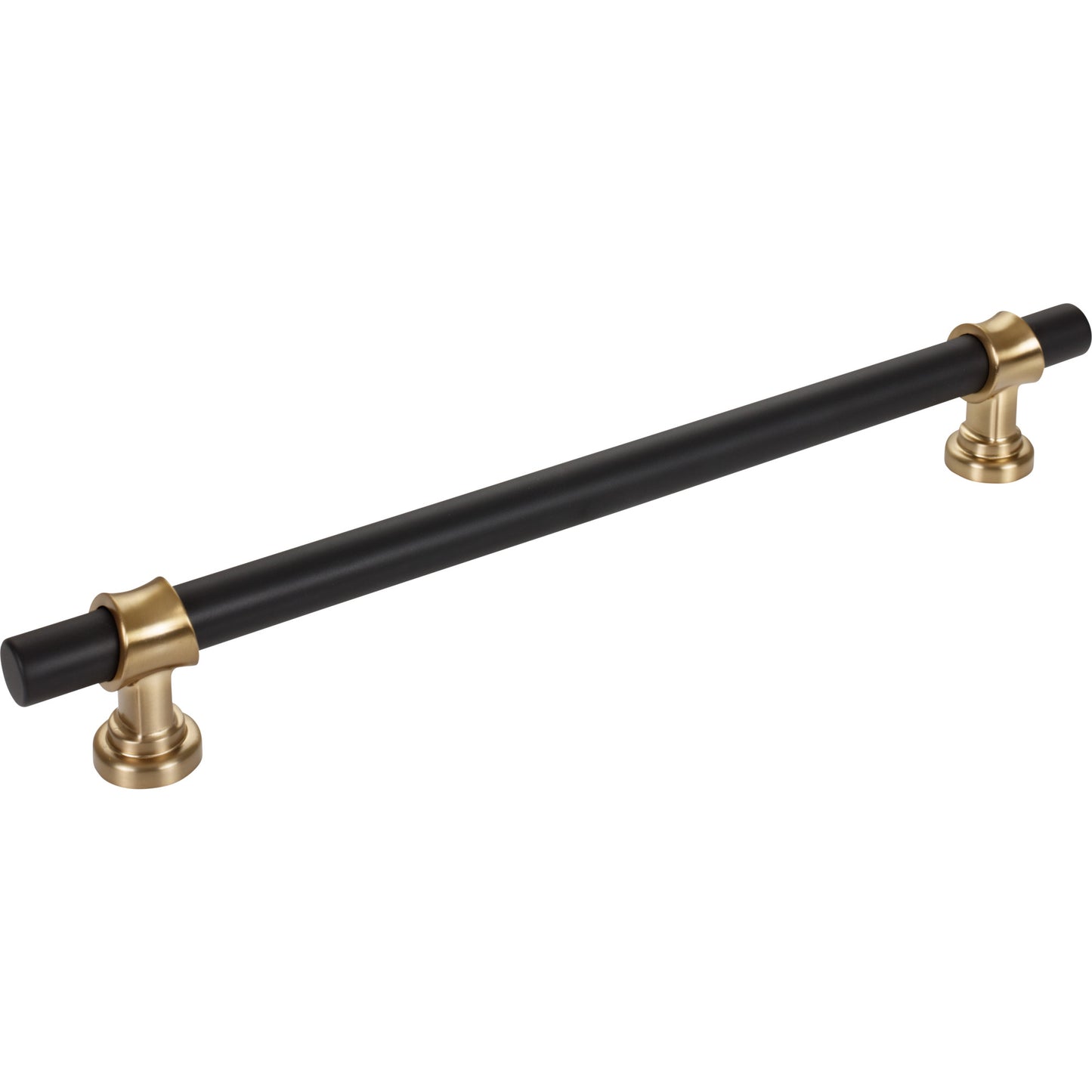 TOP KNOBS M2776 Bit 12" Center to Center Bar Pull - Flat Black and Honey Bronze