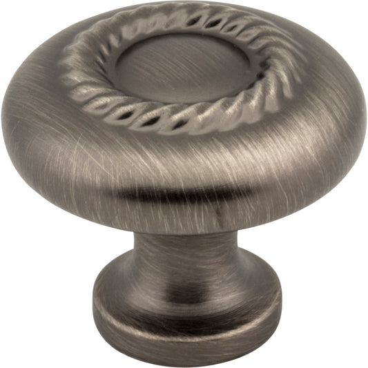 JEFFREY ALEXANDER Z117-BNBDL Lenoir 1-1/4" Diameter Mushroom Knob , Brushed Pewter