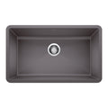 BLANCO 441478 Precis Precis SILGRANIT 32" Super Single Undermount Kitchen Sink - Cinder in Cinder
