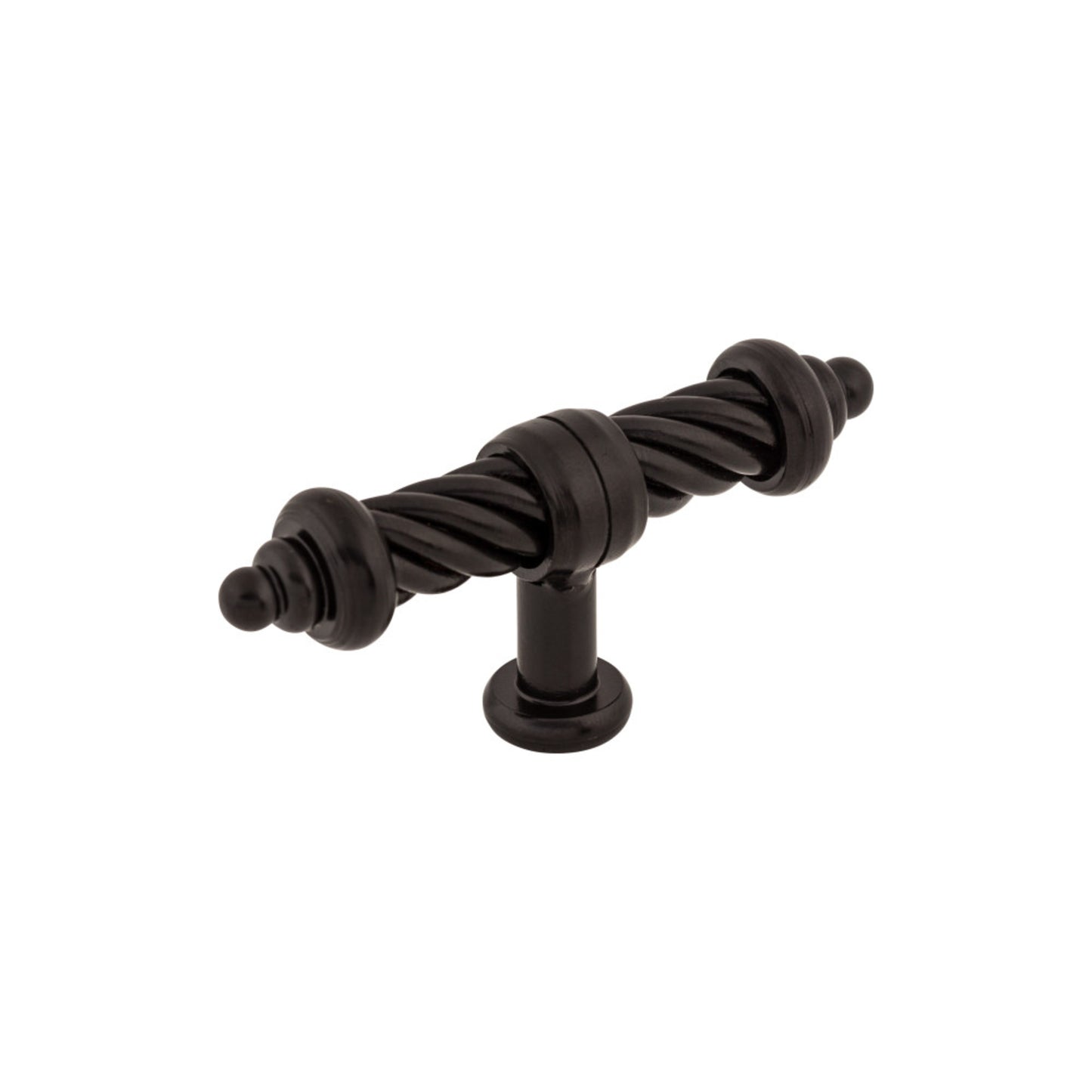 TOP KNOBS M629 Twist 3 5/8" Length Geometric Knob - Patina Black