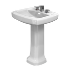 TOTO LPT972.8#01 Guinevere 24-3/8" x 19-7/8" Rectangular Pedestal Bathroom Sink for 8 Inch Center Faucets , Cotton White