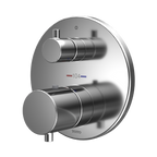 TOTO TBV01408U#CP Round Thermostatic Mixing Valve With Two-Way Diverter Shower Trim - Polished Chrome