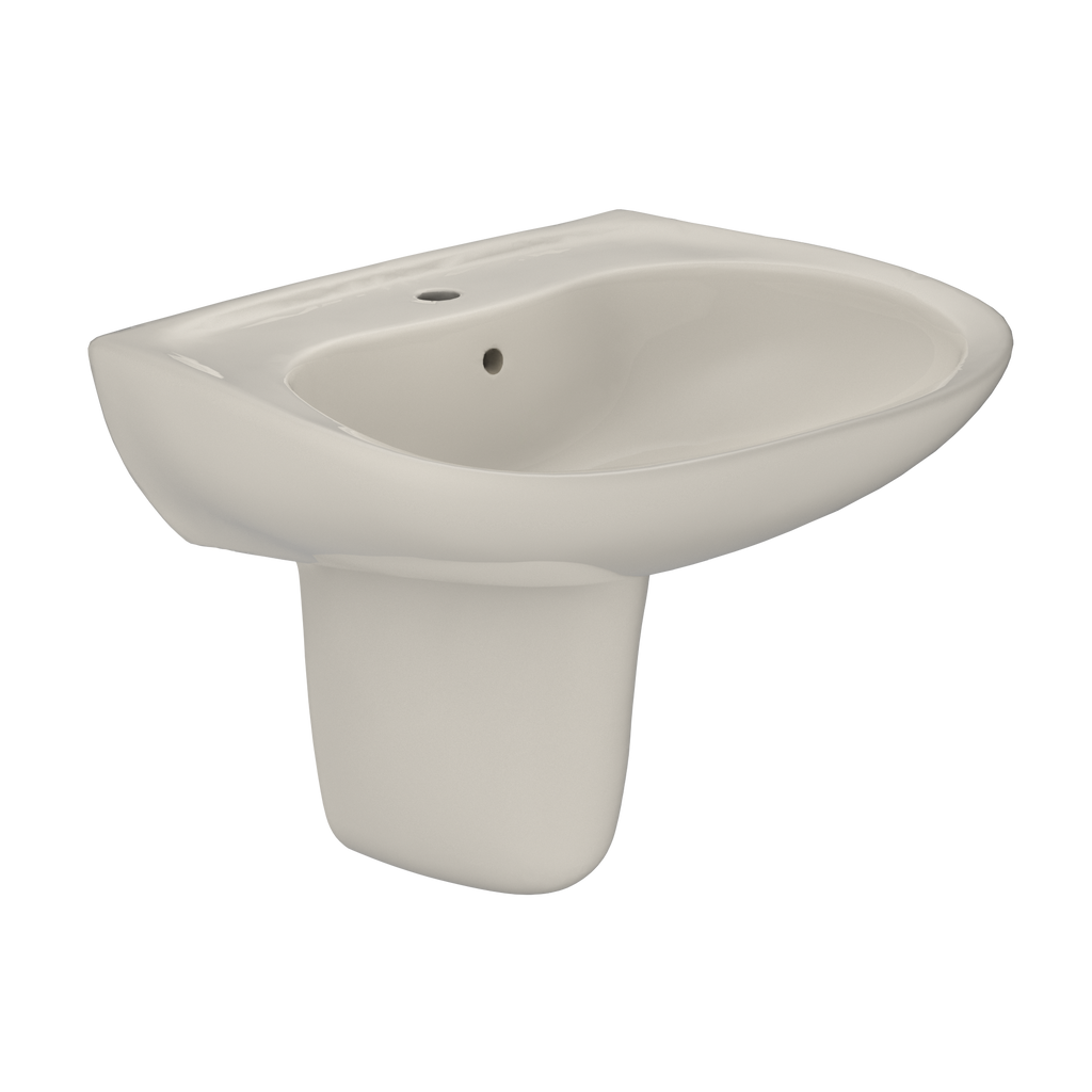 TOTO LHT242G#12 Prominence Oval Wall-Mount Bathroom Sink With Cefiontect And Shroud For Single Hole Faucets - Sedona Beige