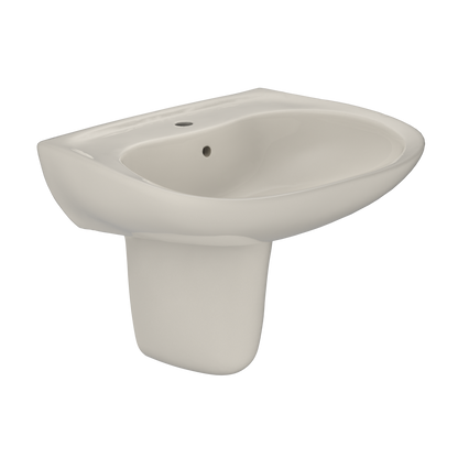 TOTO LHT242G#12 Prominence Oval Wall-Mount Bathroom Sink With Cefiontect And Shroud For Single Hole Faucets - Sedona Beige