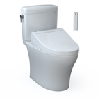 TOTO MW4363084CEMFGN#01 Washlet+ Aquia Iv Cube Two-Piece Elongated Dual Flush 1.28 And 0.9 Gpf Toilet With C5 Bidet Seat - Cotton White