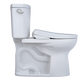 TOTO MW4544736CEFGA#01 WASHLET+ Drake II Two-Piece Elongated 1.28 GPF Toilet with Auto Flush WASHLET+ S7A Contemporary Bidet Seat , Cotton White