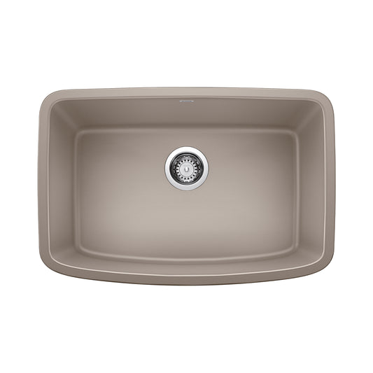 BLANCO 442549 Valea Valea SILGRANIT 27" Single Bowl Undermount Kitchen Sink - Truffle in Truffle