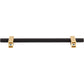 JEFFREY ALEXANDER 478-160MBBG Larkin 2 160 mm Center-to-Center Bar Pull - Matte Black w/Brushed Gold