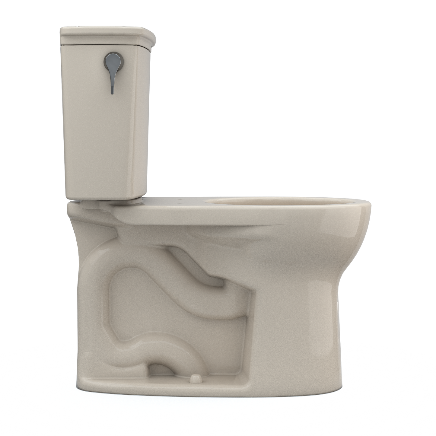 TOTO CST785CEFG#03 Drake Transitional Two-Piece Round 1.28 GPF Universal Height TORNADO FLUSH Toilet with CEFIONTECT , Bone