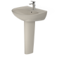 TOTO LPT241G#03 Supreme Oval Basin Pedestal Bathroom Sink with CeFiONtect for Single Hole Faucets , Bone