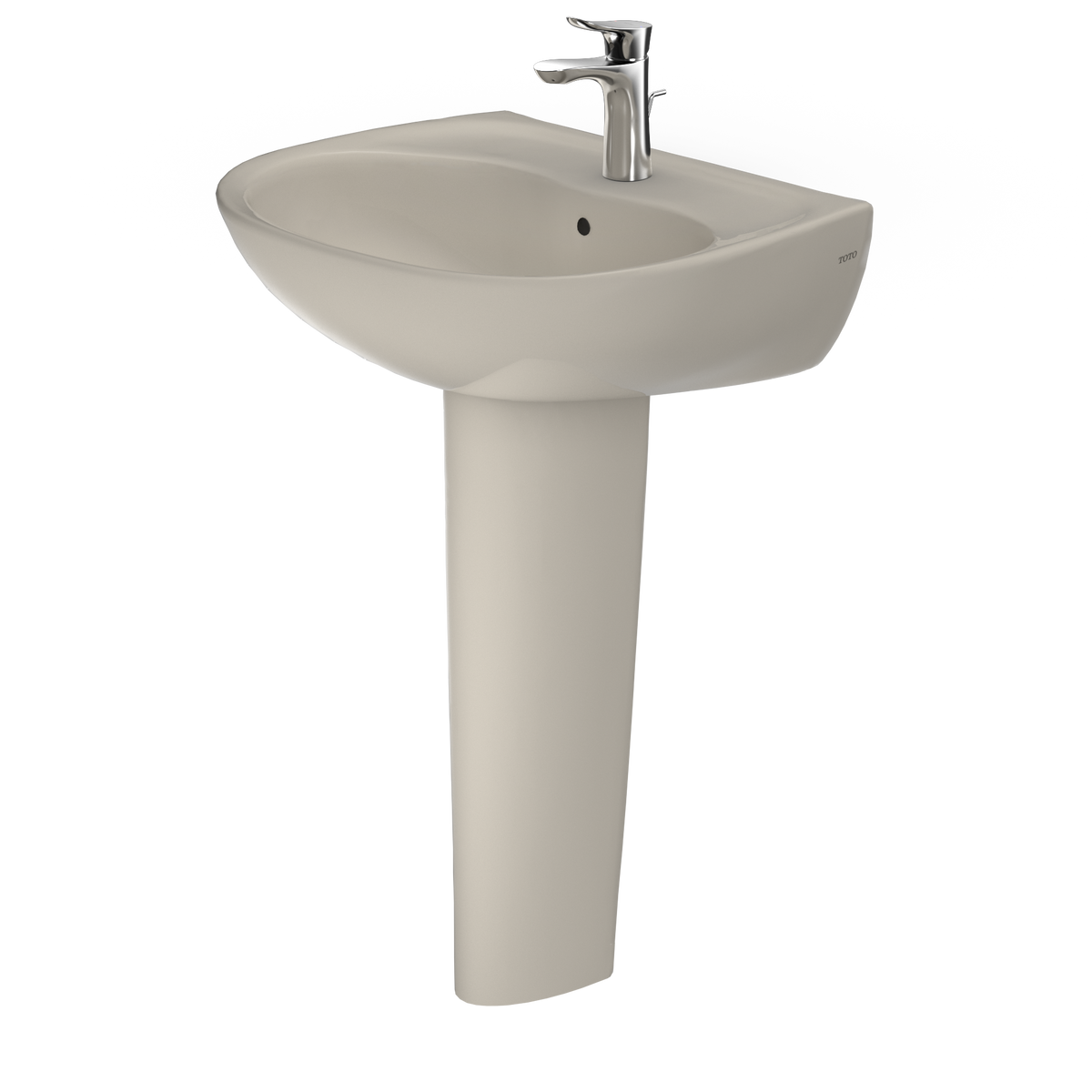 TOTO LPT241G#03 Supreme Oval Basin Pedestal Bathroom Sink With Cefiontect For Single Hole Faucets - Bone