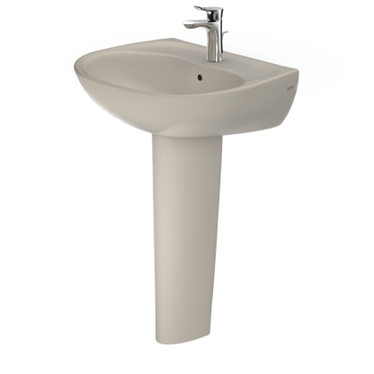 TOTO LPT241G#03 Supreme Oval Basin Pedestal Bathroom Sink With Cefiontect For Single Hole Faucets - Bone