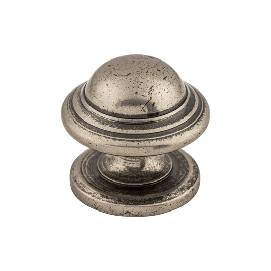 TOP KNOBS M10 Empress 1 3/8" Diameter Round Knob - Pewter Antique