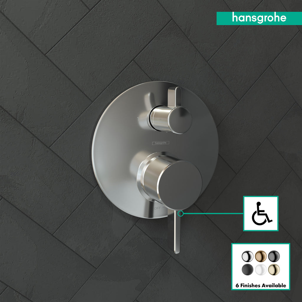 HANSGROHE 04447000 Ecostat Pressure Balance Trim S with Diverter - Chrome