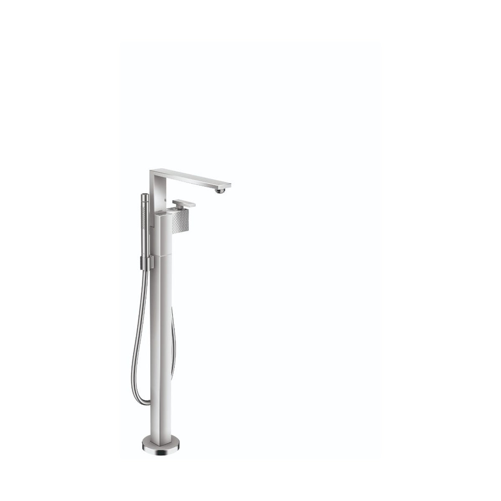 AXOR 46441001 Edge Freestanding Tub Filler Trim with 1.75 GPM Handshower - Diamond Cut - Chrome