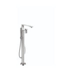 AXOR 46441001 Edge Freestanding Tub Filler Trim with 1.75 GPM Handshower - Diamond Cut - Chrome