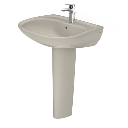 TOTO LPT242G#03 Prominence Oval Basin Pedestal Bathroom Sink With Cefiontect For Single Hole Faucets - Bone