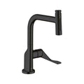 AXOR 39863671 Citterio Kitchen Faucet Select 2-Spray Pull-Out, 1.75 GPM - Matte Black