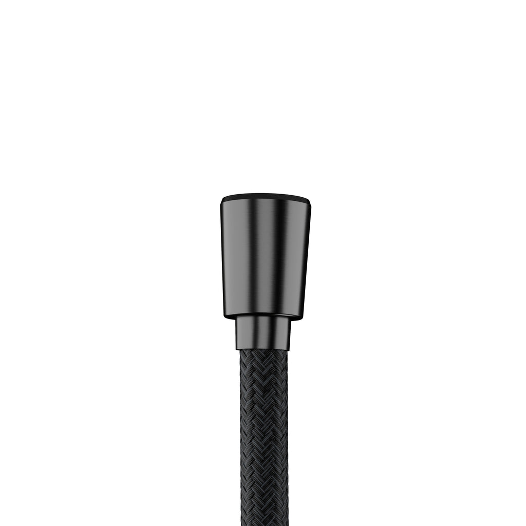 HANSGROHE 28230340 DesignFlex Textile Handshower Hose, 80" - Brushed Black Chrome