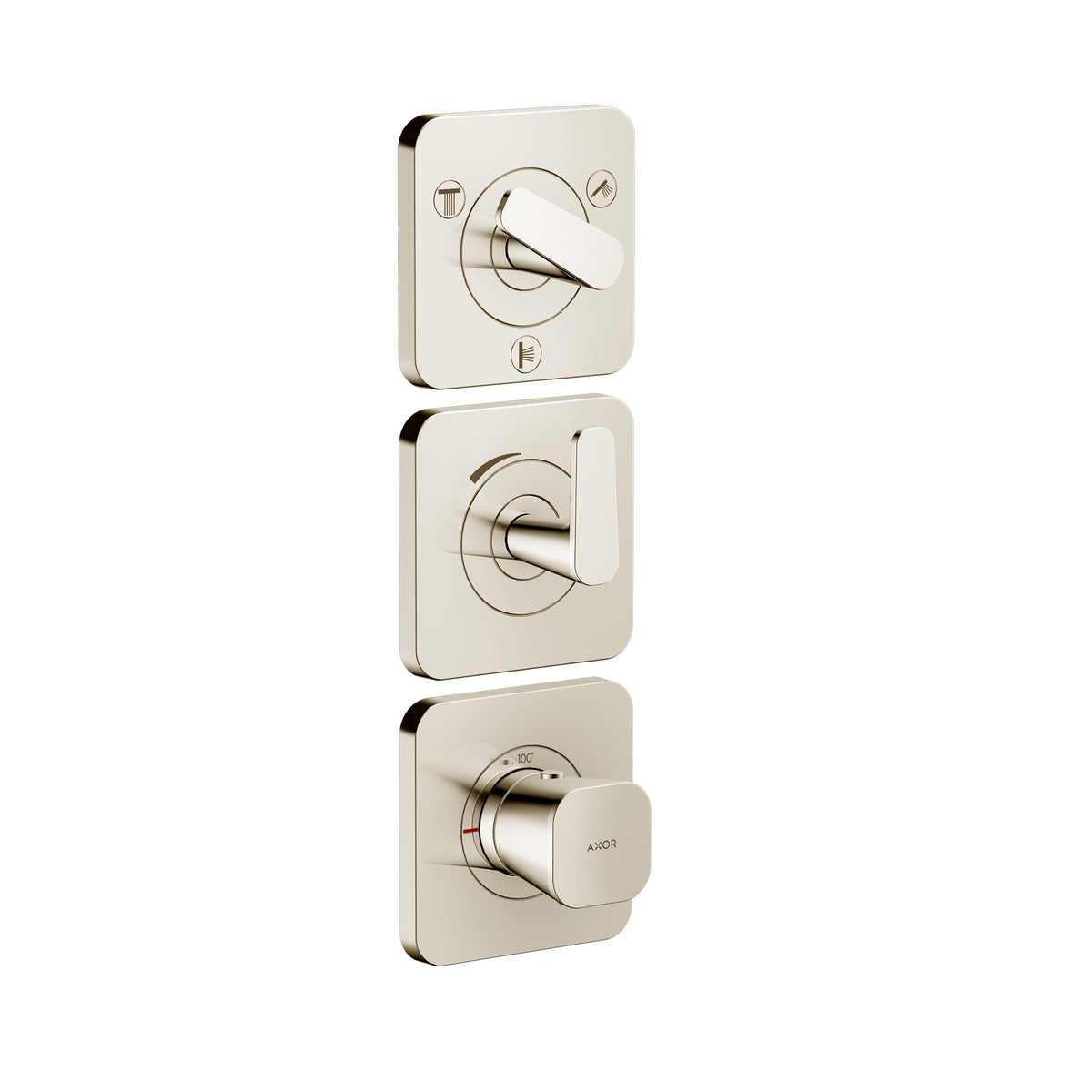 AXOR 49710831 Citterio C Thermostatic Module Trim 15" x 5" for 3 Functions - Polished Nickel