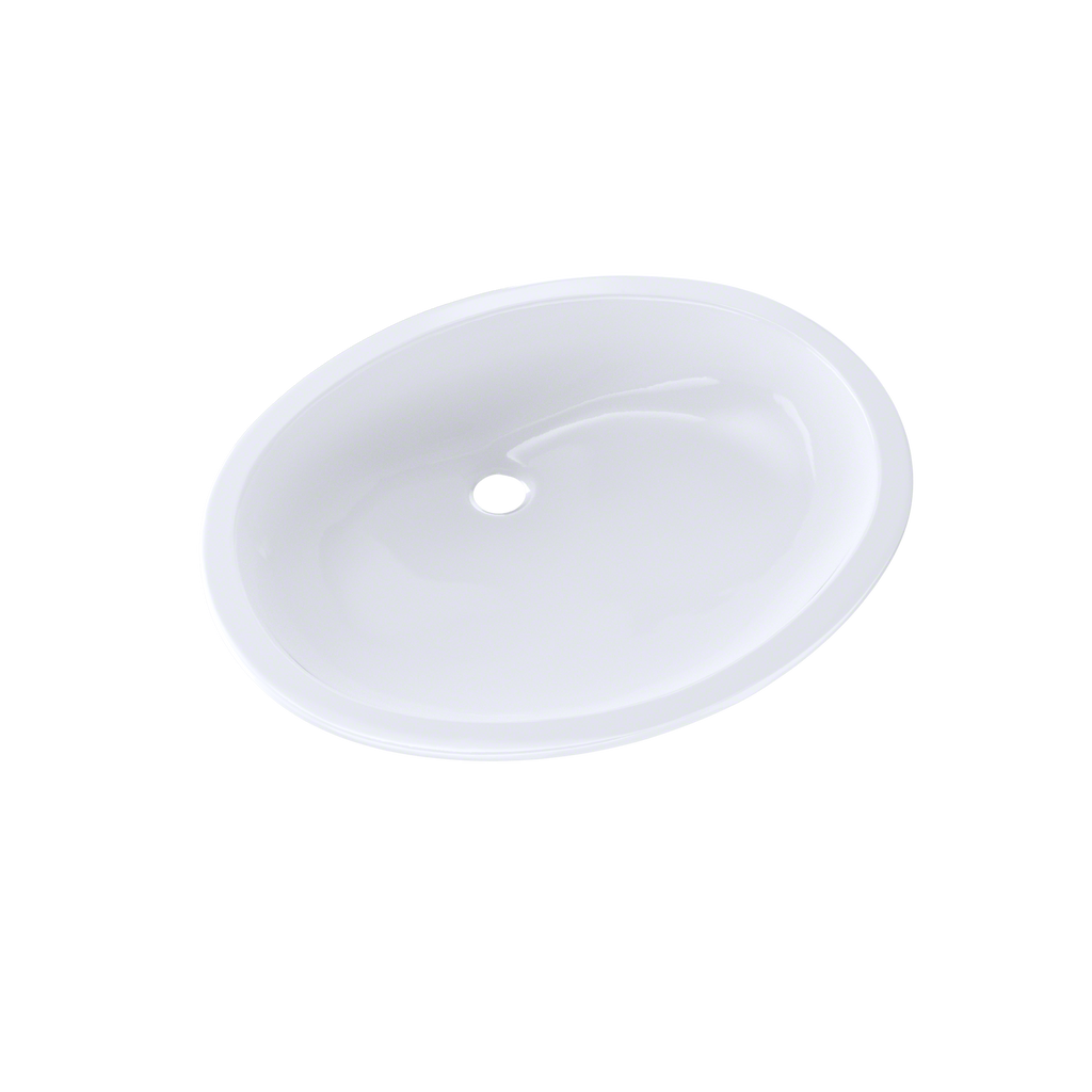 TOTO LT597G#01 Dantesca Oval Undermount Bathroom Sink With Cefiontect - Cotton White