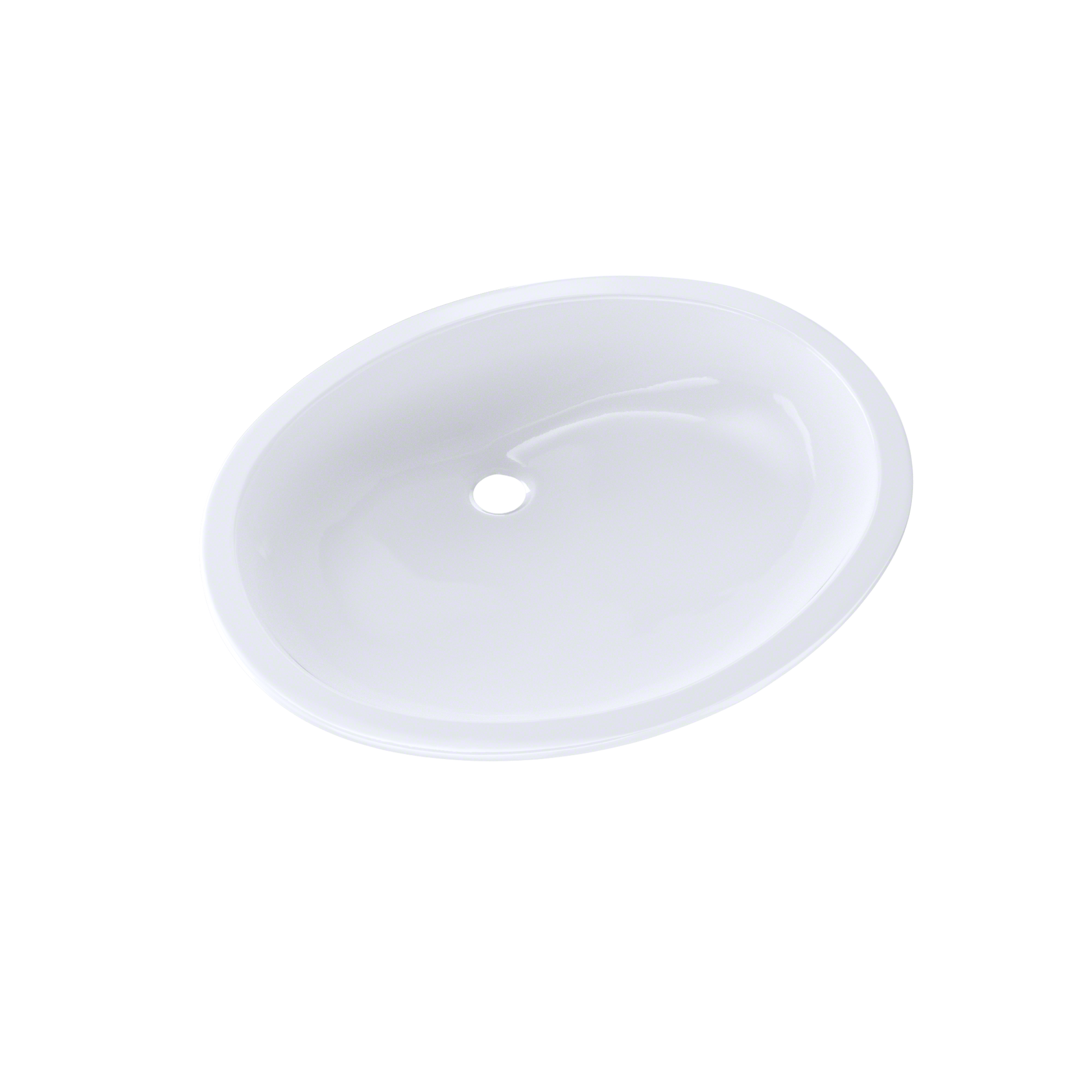 TOTO LT597G#01 Dantesca Oval Undermount Bathroom Sink With Cefiontect - Cotton White