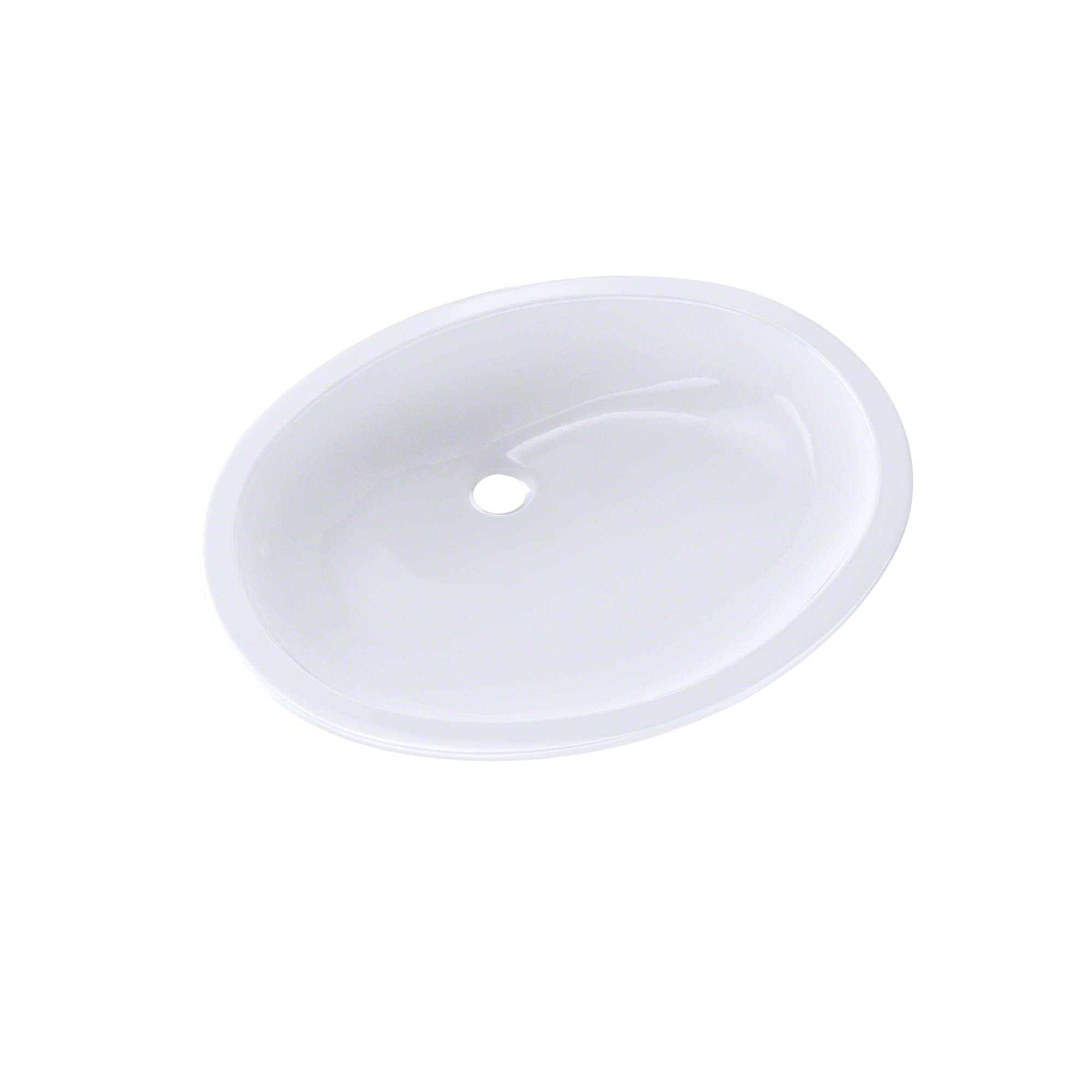 TOTO LT597G#01 Dantesca Oval Undermount Bathroom Sink With Cefiontect - Cotton White