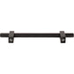 JEFFREY ALEXANDER 598-128MB Larkin Knurled Center 128 mm Center-to-Center Bar Pull - Matte Black