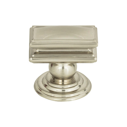 ATLAS 377-BRN Campaign 1 1/2" Length Rectangle Knob - Brushed Nickel