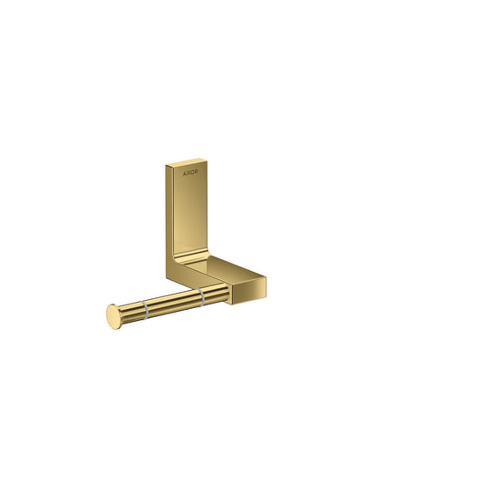 AXOR Universal Rectangular  Toilet Paper Holder in Polished Gold Optic