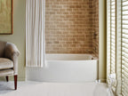KOHLER K-1100-RA-0 Expanse 60" X 32" Alcove Bath, Right Drain - White