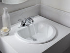 KOHLER K-2714-4-0 Bryant 19" Round Drop-In Bathroom Sink - White