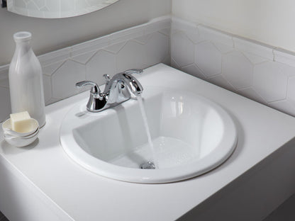 KOHLER K-2714-4-0 Bryant 19" round drop-in bathroom sink - White