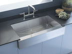 KOHLER K-3943-NA Vault 35-1/2" Undermount Single-Bowl Farmhouse Kitchen Sink - Stainless Steel