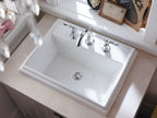 KOHLER K-2991-8-0 Tresham 21-3/4" Rectangular Drop-In Bathroom Sink - White