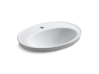 KOHLER K-2075-1-0 Serif 22-1/4" Oval Drop-In Bathroom Sink - White