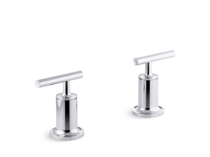 KOHLER K-T14429-4-BL Purist Deck- or wall-mount bath faucet handle trim with lever design - Matte Black