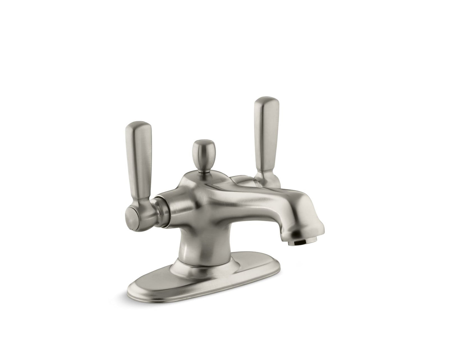 KOHLER K-10579-4-BN Bancroft Monoblock Bathroom Sink Faucet, 1.2 Gpm In Vibrant Brushed Nickel