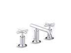 KOHLER K-14410-3-BN Purist Widespread Bathroom Sink Faucet With Cross Handles, 1.2 Gpm - Vibrant Brushed Nickel