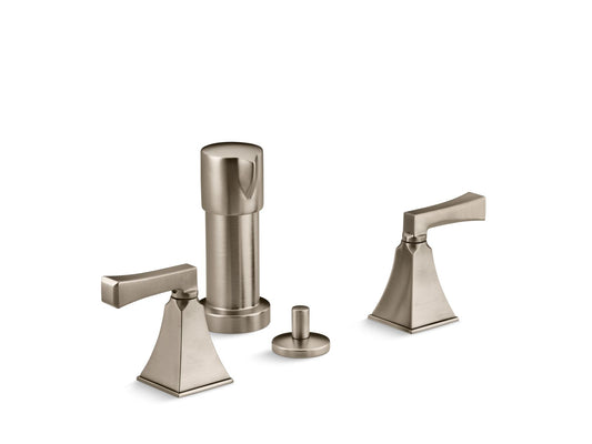 KOHLER K-470-4V-BV Memoirs Stately Vertical Spray Bidet Faucet With Deco Lever Handles In Vibrant Brushed Bronze