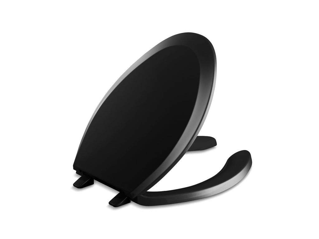 KOHLER K-4650-7 Lustra Elongated Toilet Seat - Black Black