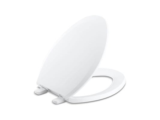 KOHLER K-4652-A-0 Lustra Quick-Release Elongated Toilet Seat With Antimicrobial Agent In White