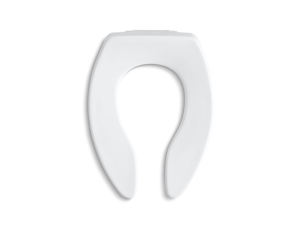 KOHLER K-4666-CA-0 Lustra Commercial Elongated Toilet Seat With Antimicrobial Agent And Check Hinge - White