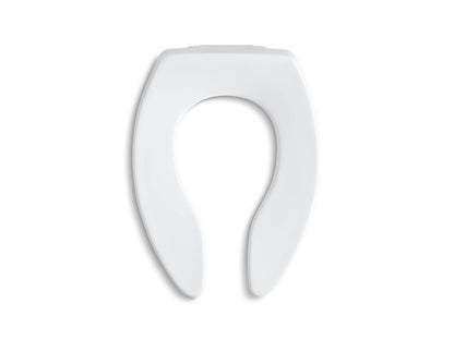 KOHLER K-4666-CA-0 Lustra Commercial elongated toilet seat with antimicrobial agent and check hinge - White