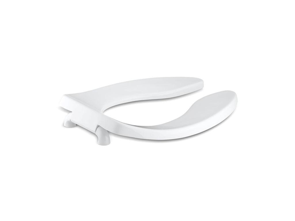 KOHLER K-4666-CA-0 Lustra Commercial Elongated Toilet Seat With Antimicrobial Agent And Check Hinge - White