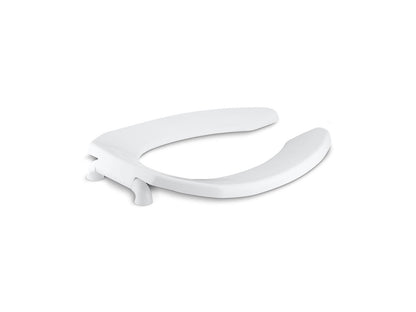 KOHLER K-4670-CA-0 Lustra Commercial elongated toilet seat with antimicrobial agent and check hinge - White